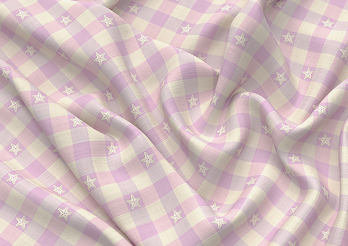 Whaley Great, Gingham Star Mermaid - Roman Blind - Image 4